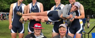 Men's Lightweight 4+ and Coaches with trophy - Regionals 2018