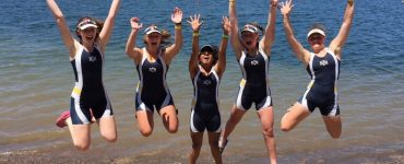 BIR Varsity Girls 4+ Celebrating at Nationals 2018