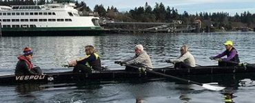 BIR Masters rowers near ferry